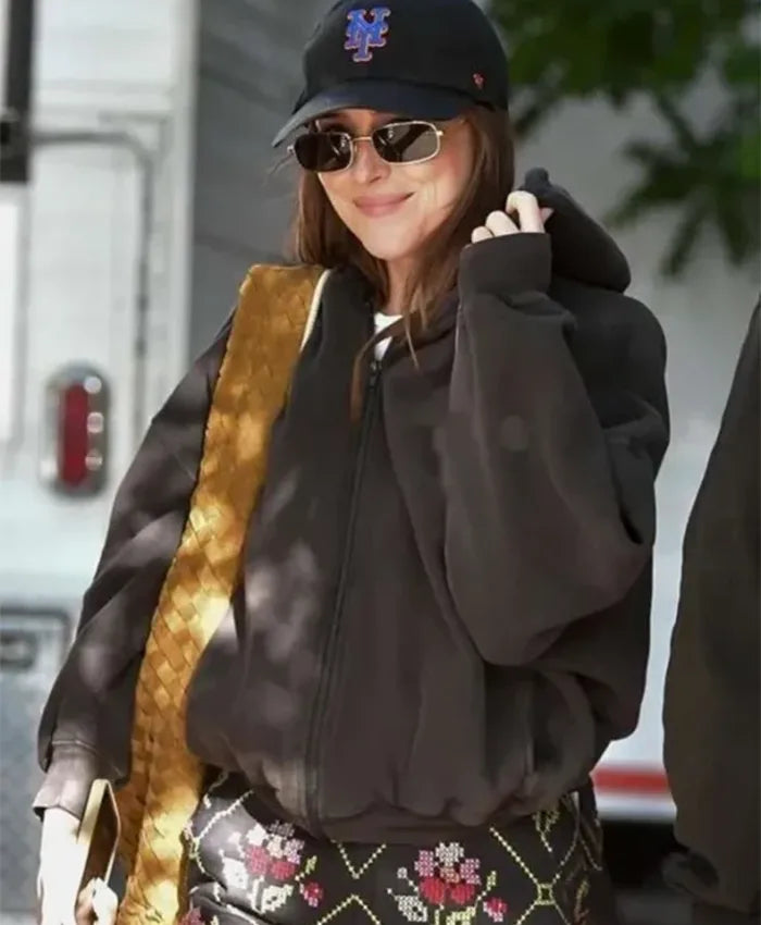 Materialists 2024 Dakota Johnson Black Hoodie