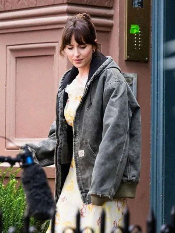 Materialists 2024 Dakota Johnson Hooded Jacket