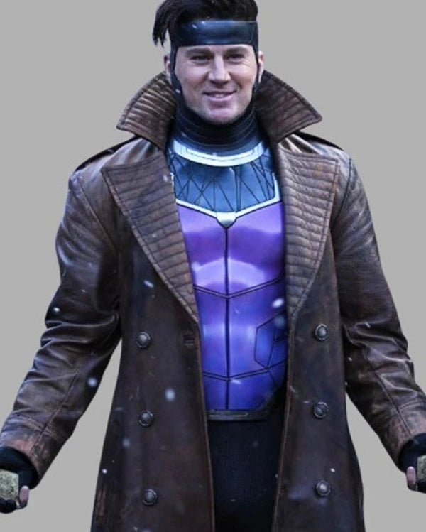 Deadpool and Wolverine 2024 Channing Tatum Brown Leather Coat