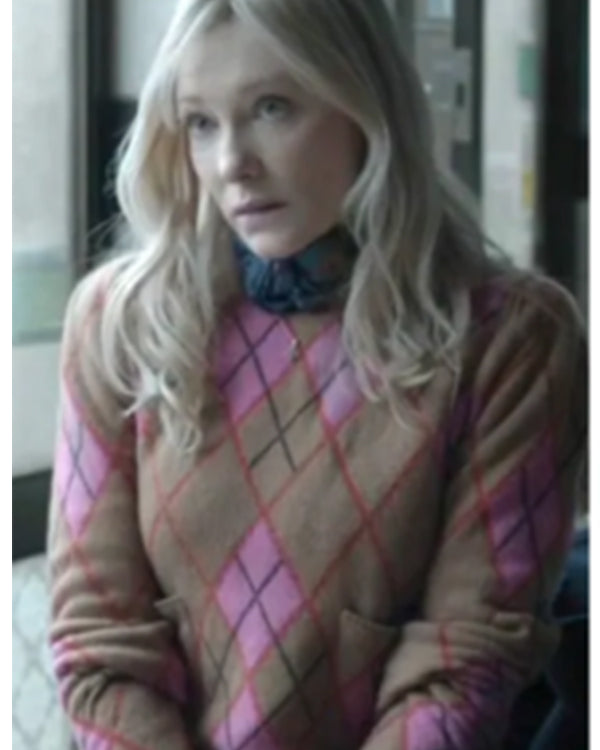 Disclaimer 2024 Cate Blanchett Brown Argyle Sweater