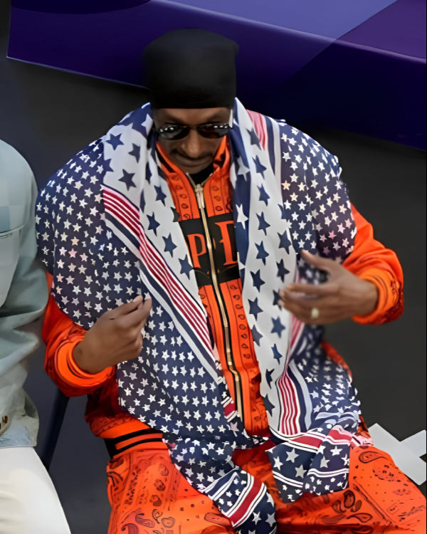 Olympics 2024 Snoop Dogg Orange Bandana Tracksuit