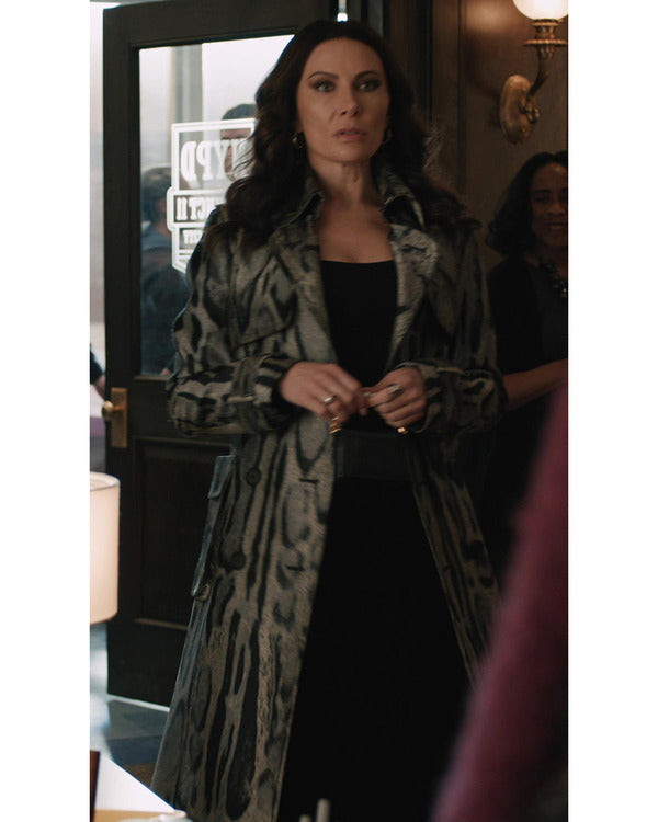 Elsbeth 2024 Laura Benanti Animal Print Coat