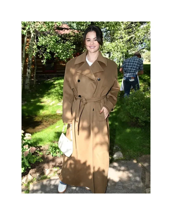 Emilia Perez 2024 Selena Gomez Brown Trench Coat