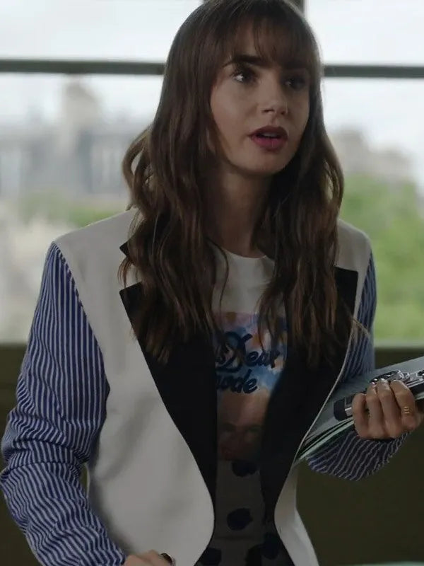 Lily Collins Emily In Paris Season 3 Emily’s Reversible Blazer