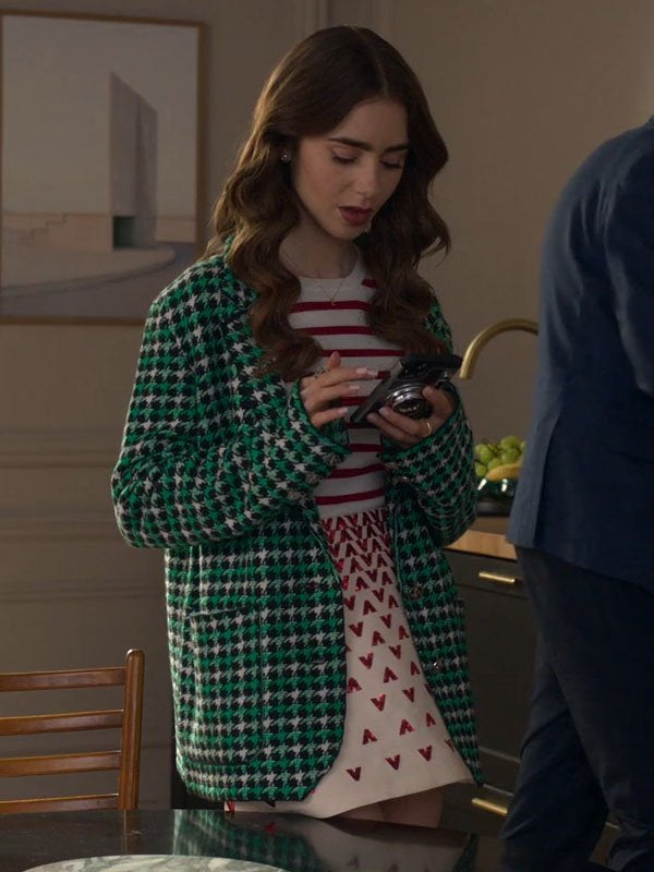 Emily in Paris S02 Emily Cooper Green Coat