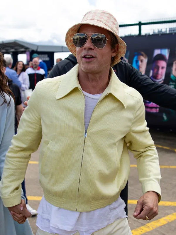 F1 2025 Brad Pitt Yellow Cotton Jacket