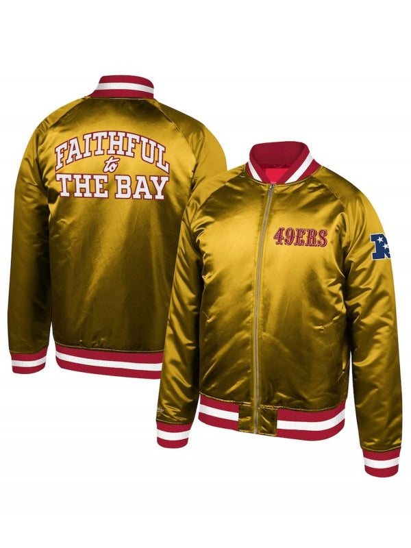 Captivating San Francisco Forty Niners Vintage Gold Jacket