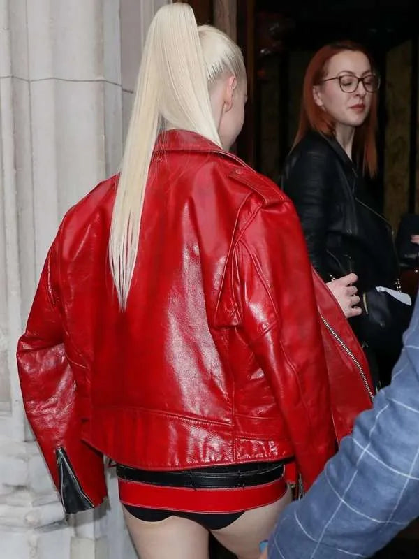 Furiosa A Mad Max Saga Premiere Anya Taylor-Joy Red Leather Jacket