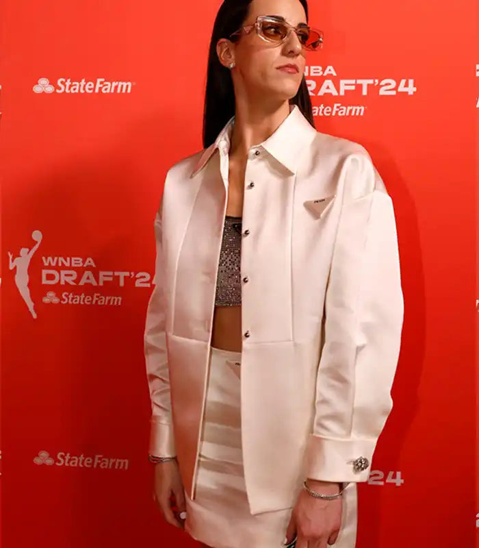 WNBA Draft 2024 Caitlin Clark White Jacket