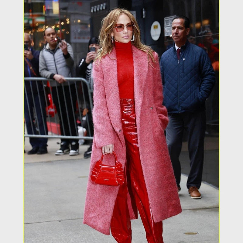 Good Morning America 2024 Jennifer Lopez Pink Coat