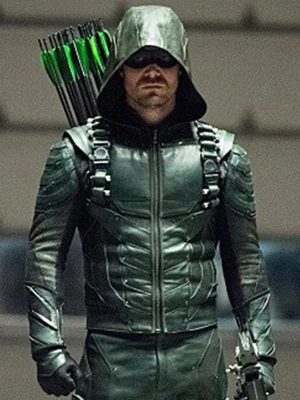 Green Arrow Oliver Queen Leather Jacket