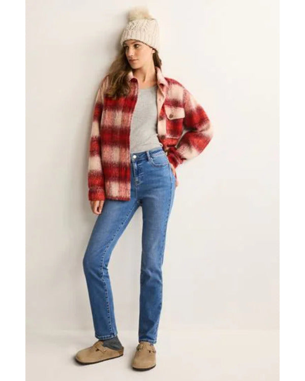 The Jetty 2024 Ruby Stokes Red Plaid Shacket