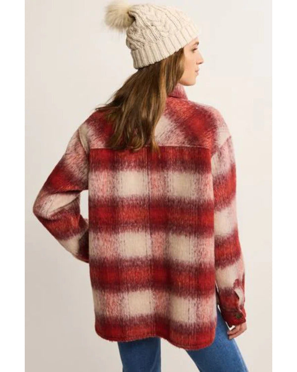 The Jetty 2024 Ruby Stokes Red Plaid Shacket