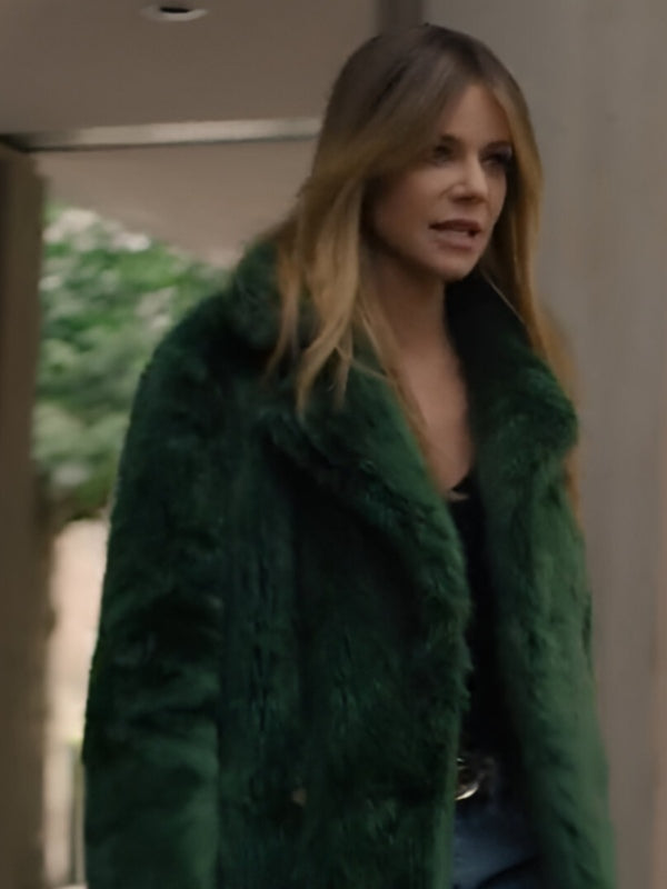 Kaitlin Olson High Potential 2024 Green Fur Coat