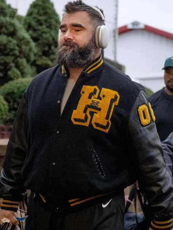 Jason Kelce High School Black Varsity Jacket