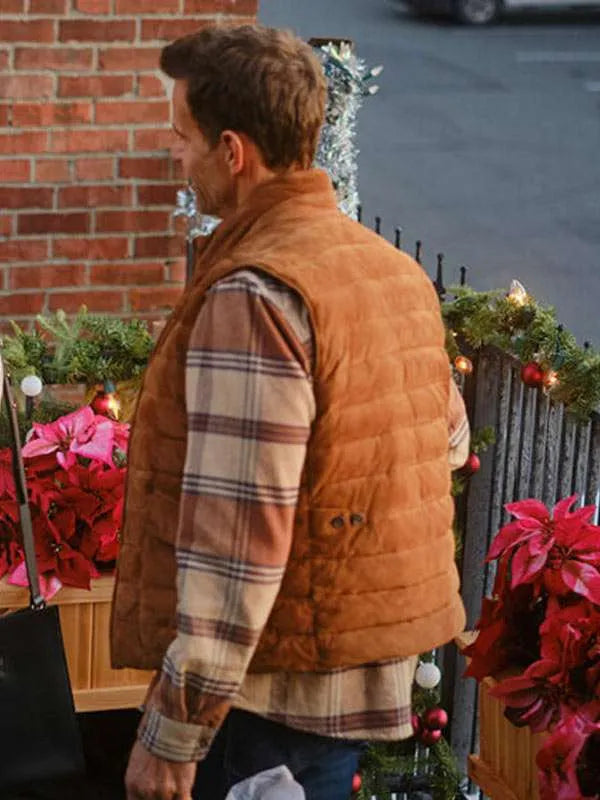 Cameron Mathison Home Sweet Christmas 2024 Brown Vest