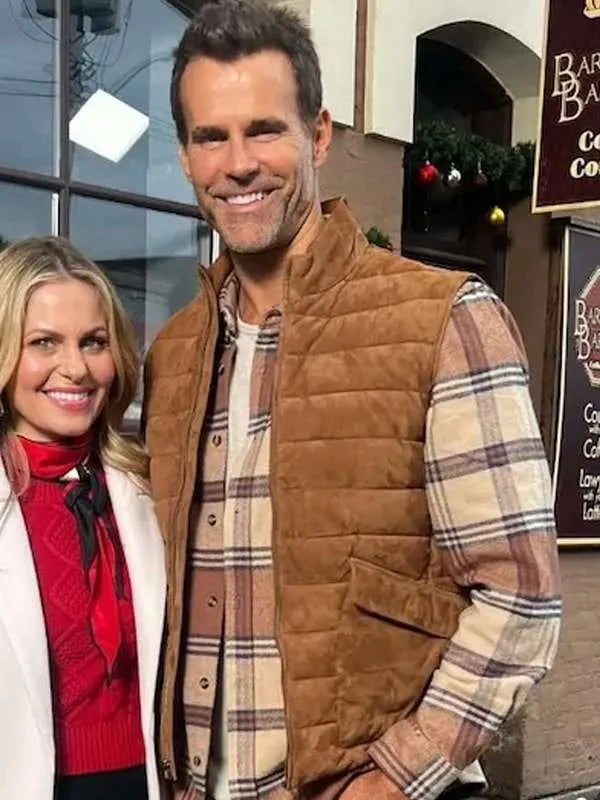 Cameron Mathison Home Sweet Christmas 2024 Brown Vest