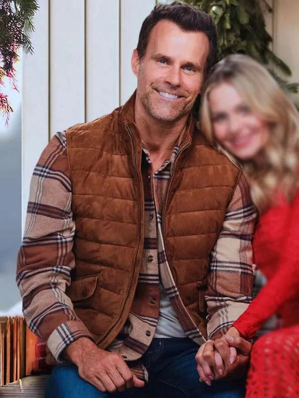 Cameron Mathison Home Sweet Christmas 2024 Brown Vest