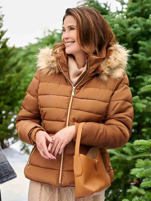 Teri Hatcher How to Fall in Love by Christmas 2023 Puffer Jacket