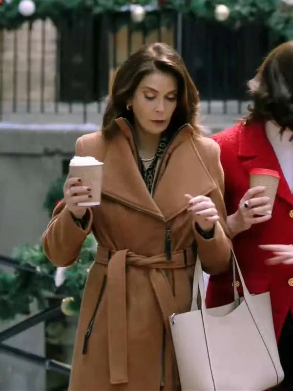 Teri Hatcher How to Fall in Love by Christmas Brown Coat