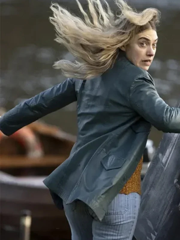 Rose’s War 2024 Imogen Poots Leather Coat