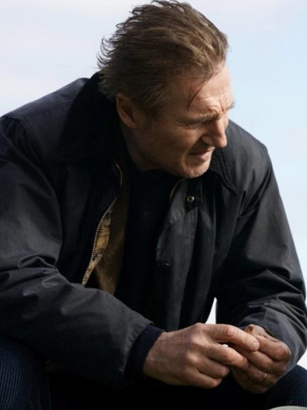In The Land Of Saints And Sinners 2023 Liam Neeson Black Jacket