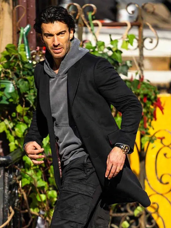 It Ends With Us 2024 Justin Baldoni Black Coat