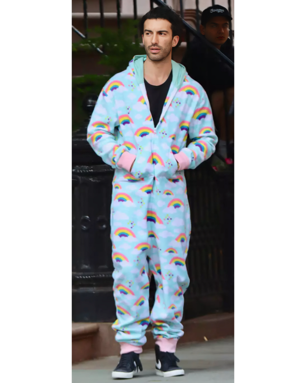 It Ends With Us 2024 Justin Baldoni Blue Fleece Jumpsuit