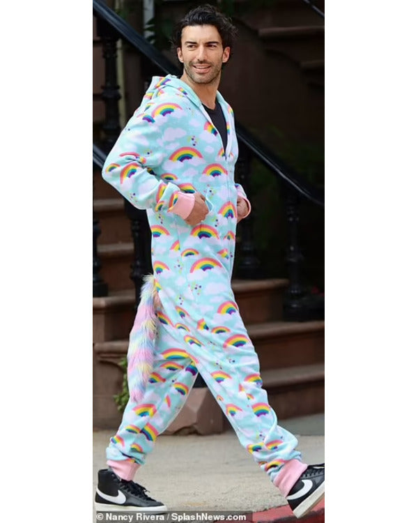 It Ends With Us 2024 Justin Baldoni Blue Fleece Jumpsuit