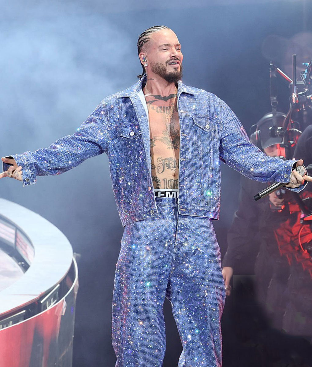 J Balvin Coachella 2024 Blue Jacket