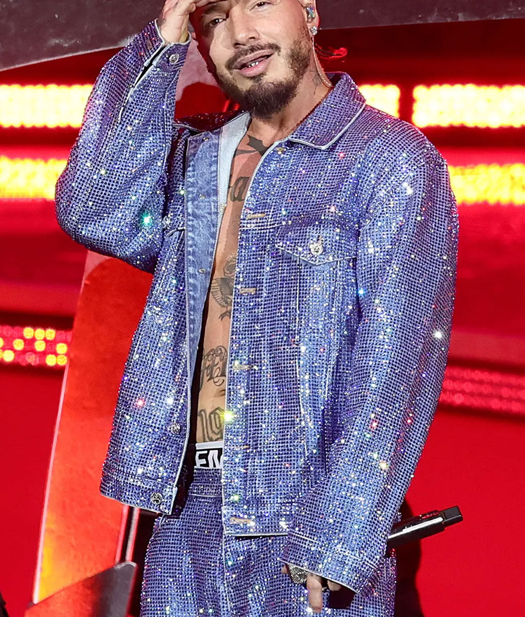 J Balvin Coachella 2024 Blue Jacket