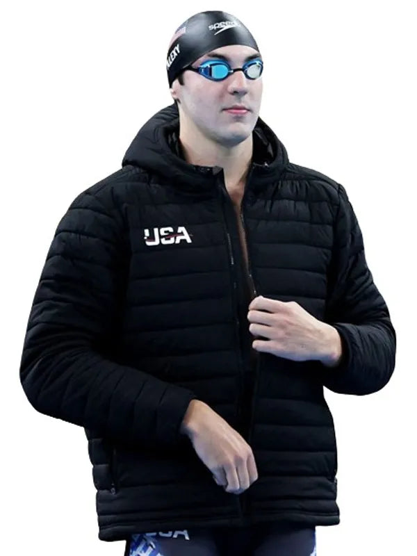 Jack Alexy Olympic 2024 Black Puffer Jacket