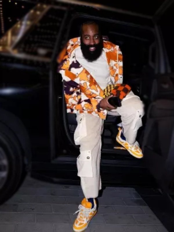 James Harden World Map Multicolor Printed Jacket