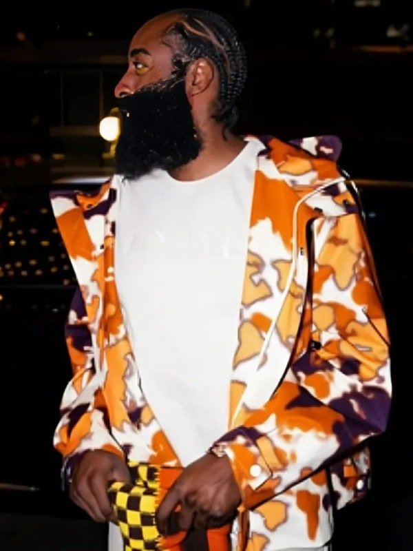 James Harden World Map Multicolor Printed Jacket