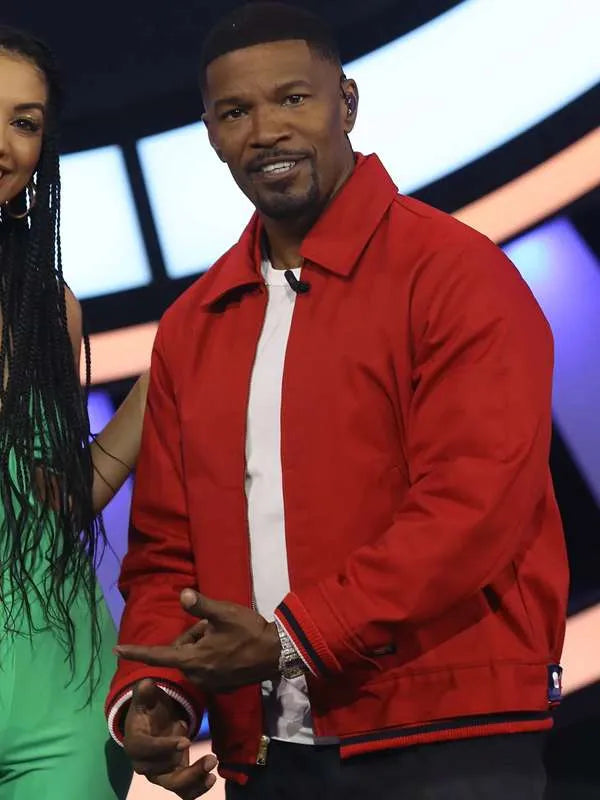 We Are Family Jamie Foxx Red Jacket