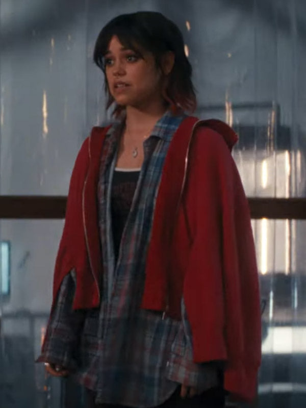 Death Of A Unicorn 2025 Jenna Ortega Red Hoodie