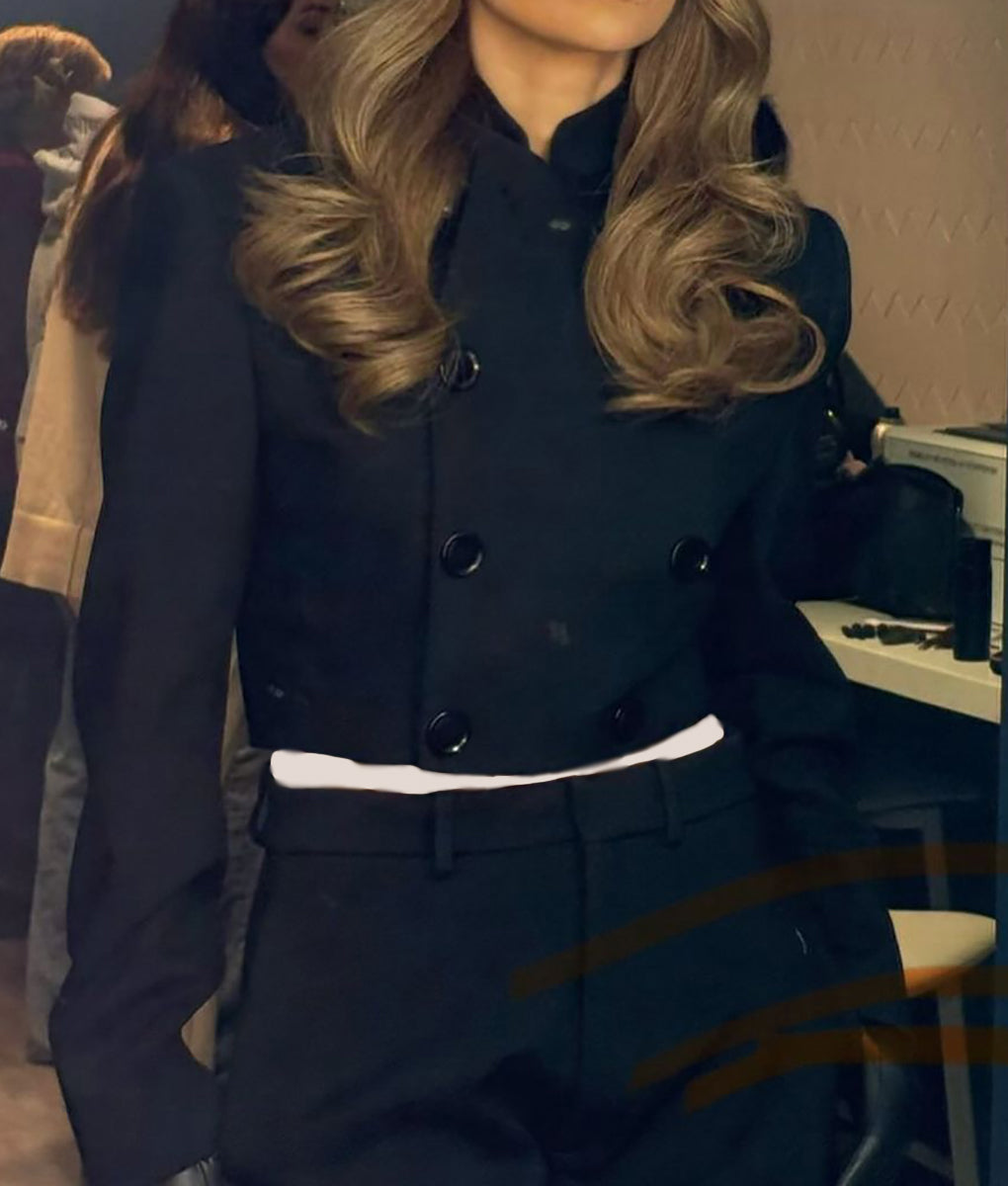 Jennifer Lopez Black Cropped Jacket