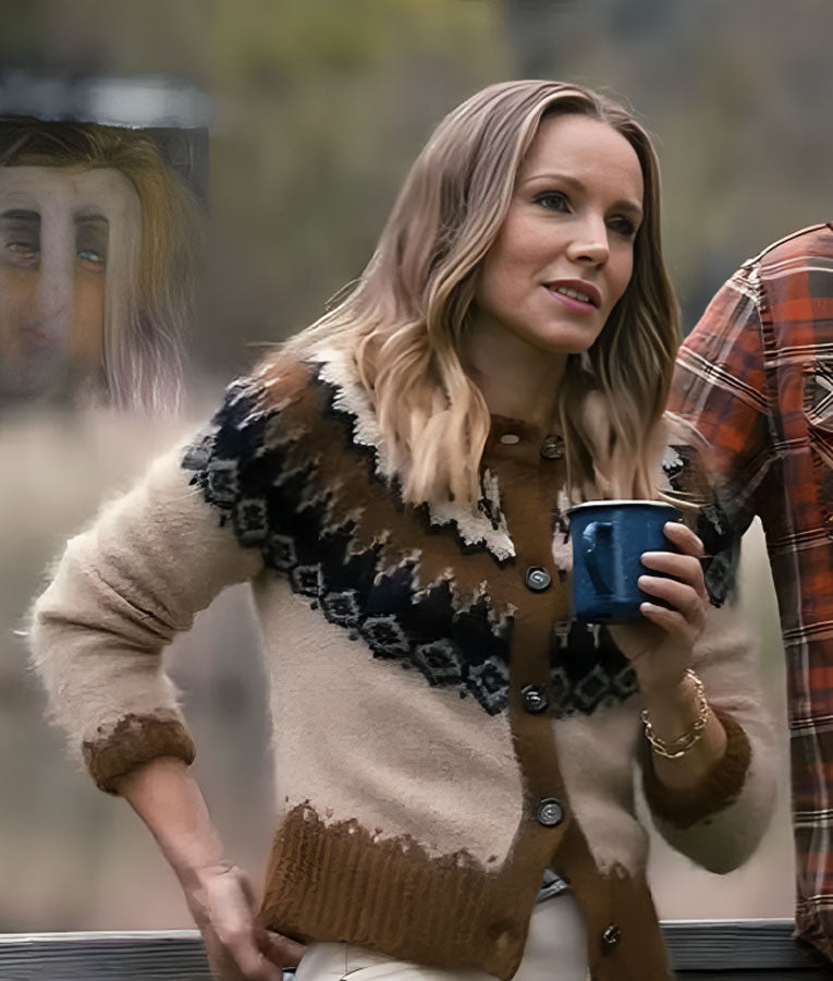 Nobody Wants This 2024 Kristen Bell Fair Isle Wool Cardigan