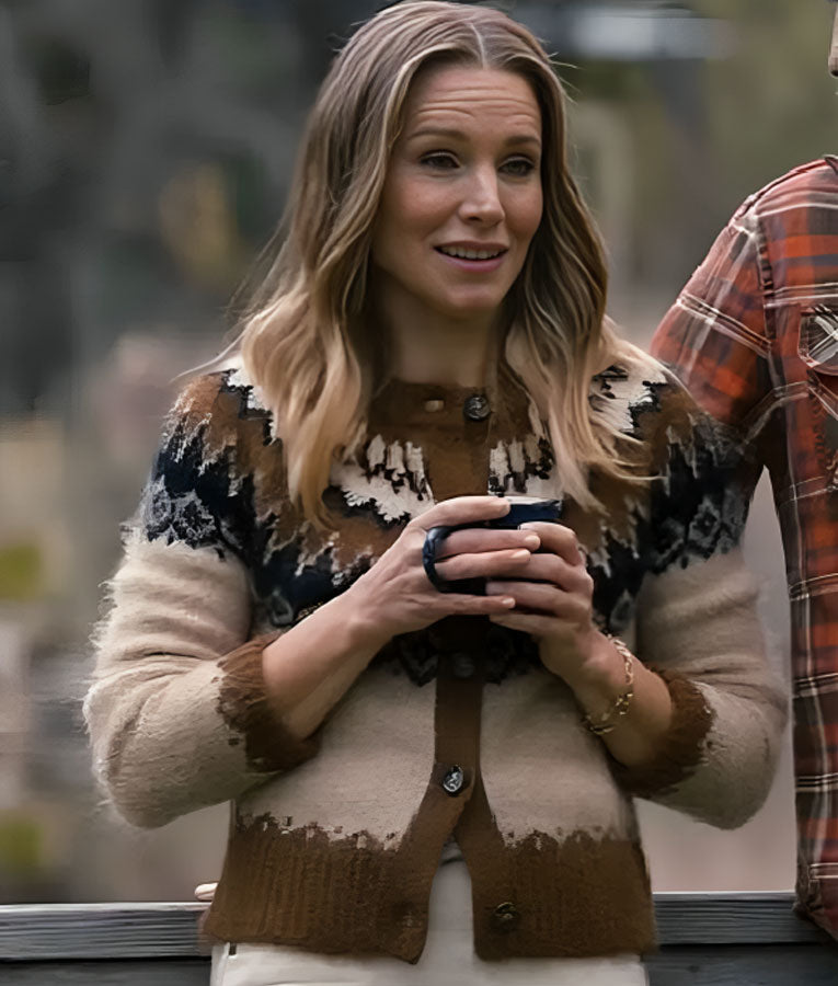 Nobody Wants This 2024 Kristen Bell Fair Isle Wool Cardigan