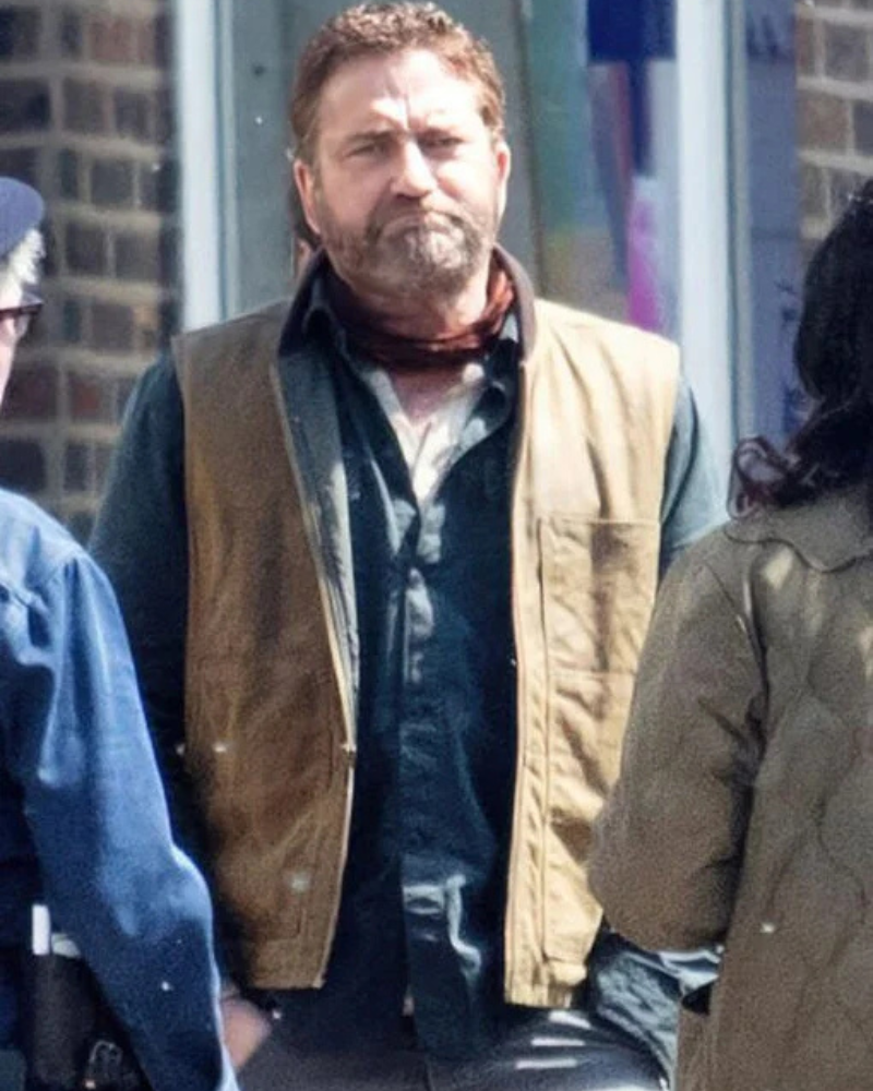 Gerard Butler Greenland Migration Brown Vest