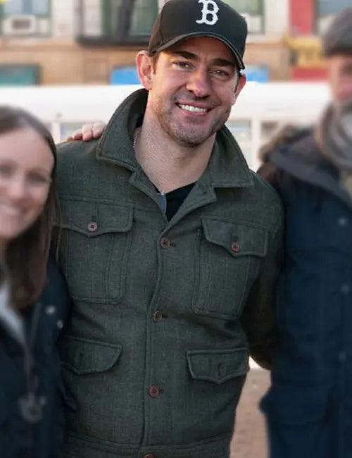 A Quiet Place Day One 2024 John Krasinski Green Jacket