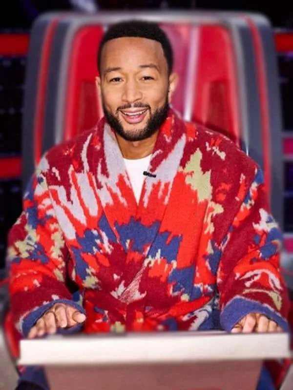 John Legend Tie-Dye Wrap Cardigan