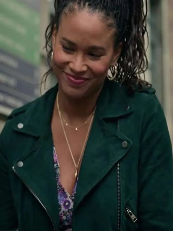 The Spiderwick Chronicles Joy Bryant Green Leather Jacket