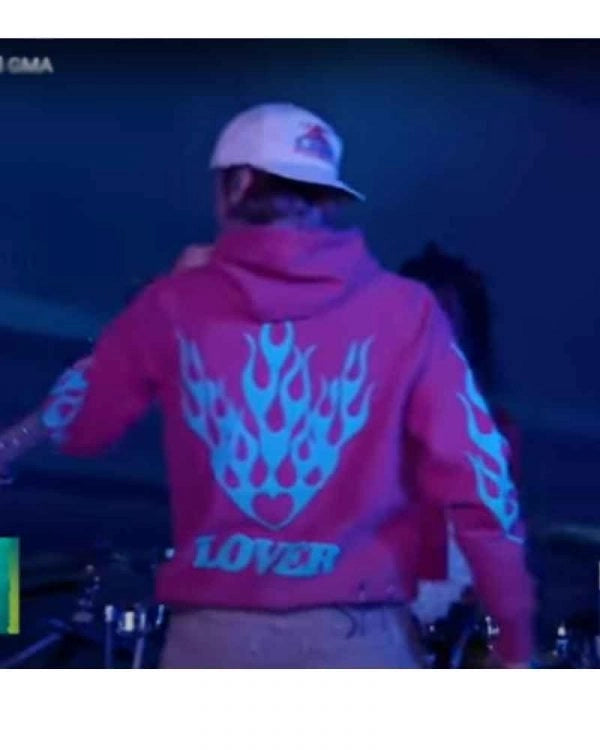 Justin Bieber Live Performance Hold On Pink Hoodie