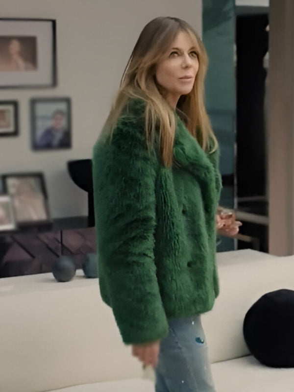 Kaitlin Olson High Potential 2024 Green Fur Coat