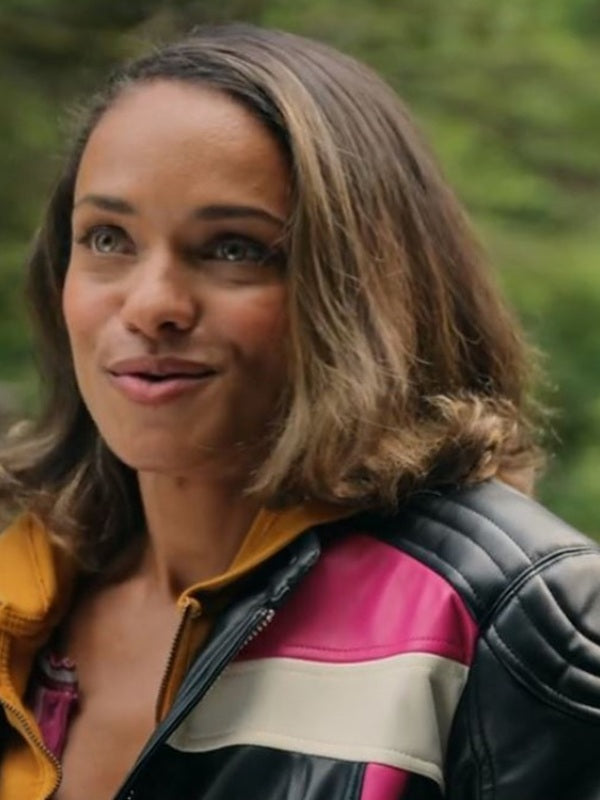 Virgin River Kandyse Mcclure Black & Pink Biker Jacket