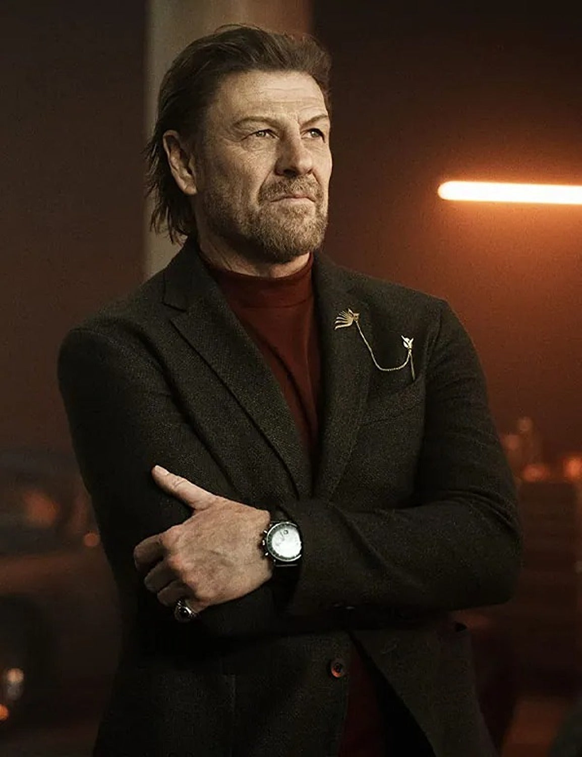 Knights of the Zodiac Sean Bean Black Blazer