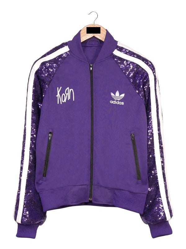 Korn x Adidas Purple Sequin Tracksuit