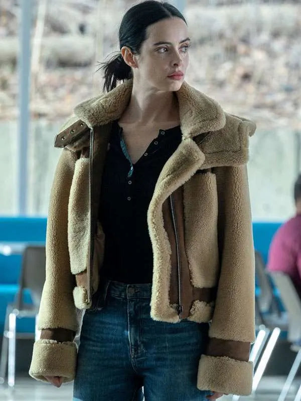 Orphan Black Echoes 2024 Lucy Brown Shearling Jacket