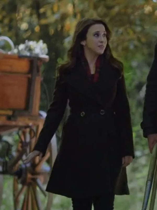 A Merry Scottish Christmas 2023 Lacey Chabert Black Coat